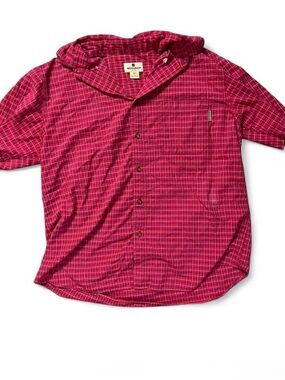 Woolrich Red Plaid Short Sleeve Button-Up Shirt